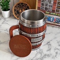 One Piece Mug Collector Edition Plateado - interior con posavasos