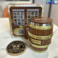 Tarro One Piece Edición Especial Dorado - set completo con tapa, posavasos y caja